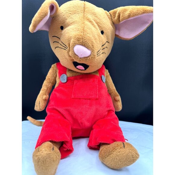 Stuffed Mouse Toy In Red Overalls By Kohls Cares" Give a mouse a cookie" - Picture 1 of 8
